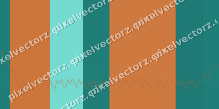 Glowing neon chart background in orange and teal