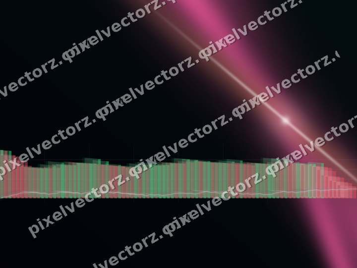 Glowing neon chart background in pink and cyan