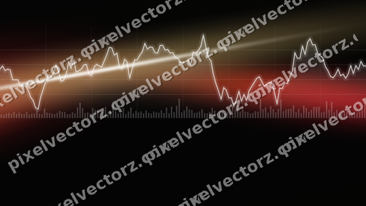 Leuchtender Neon Diagramm Hintergrund in Rot und Bernstein