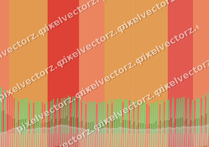 Soft pastel chart background in red and orange