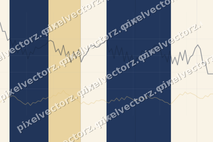 Glowing neon chart background in blue and amber