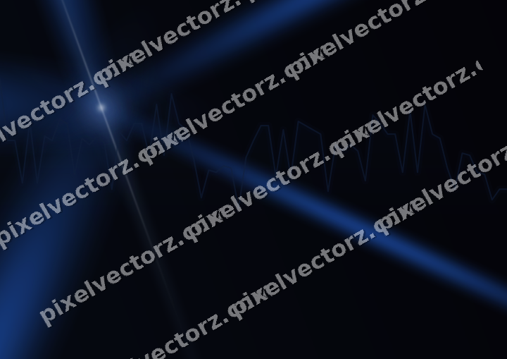 Glowing neon chart background in blue