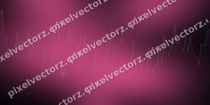Glowing neon chart background in pink and blue