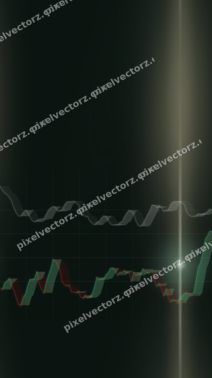 Nahtloser Neon Diagramm Hintergrund in Dunkelgrün und Bernstein