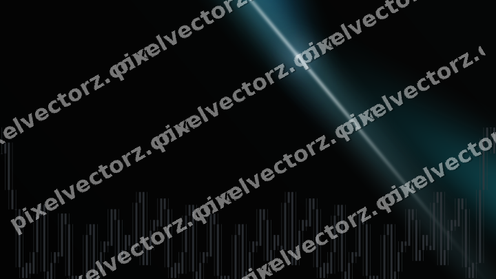 Glowing neon chart background in blue and teal