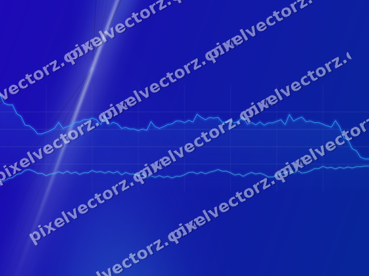 Glowing neon chart background in cyan and blue