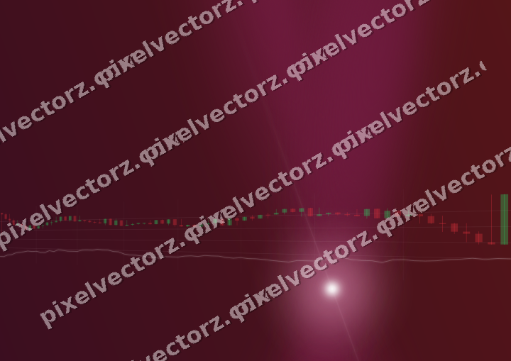 Glowing neon chart background in dark pink and green