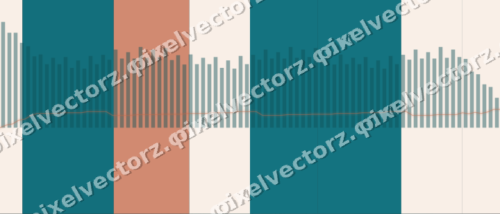 Glowing neon chart background in teal and orange