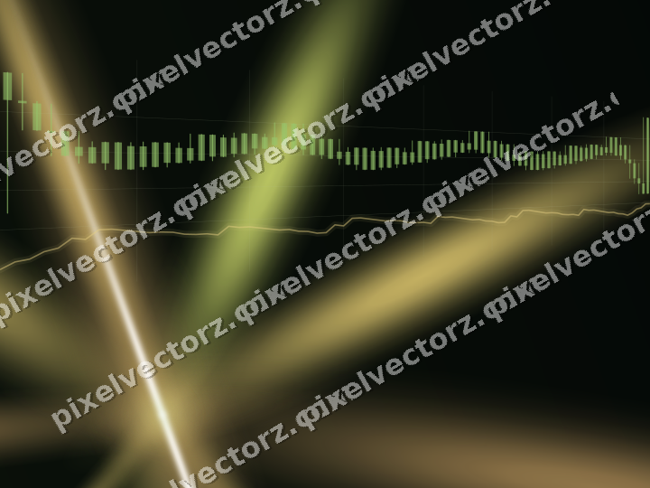Glowing neon chart background in lime and yellow