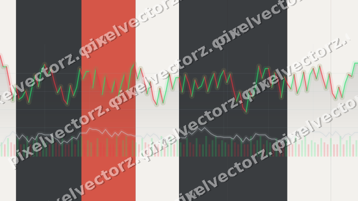 Glowing neon chart background in red and pale amber