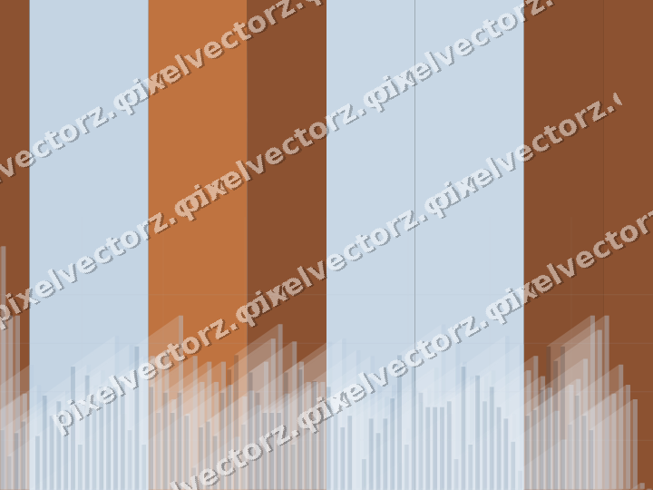 Glowing neon chart background in blue and orange
