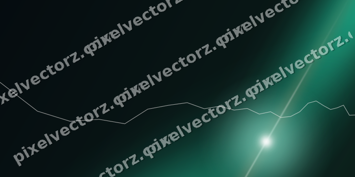Glowing neon chart background in green and orange