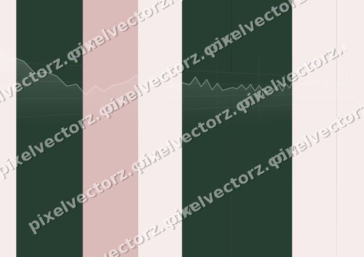 Glowing neon chart background in dark green and red