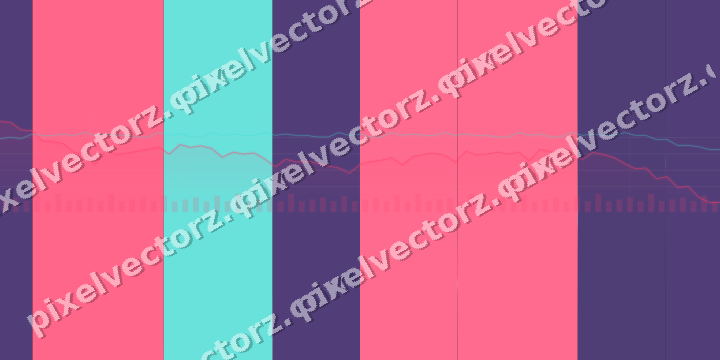 Glowing neon chart background in pink and amber