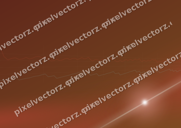 Glowing neon chart background in red and orange