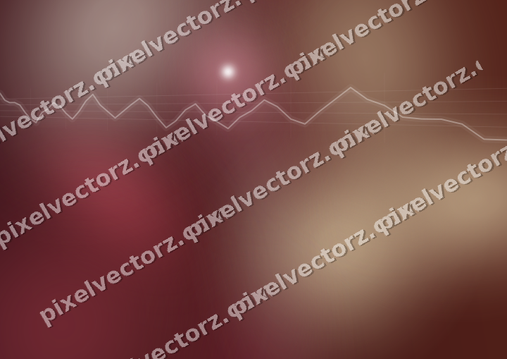 Glowing neon chart background in dark pink and red