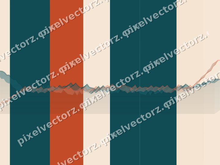 Soft pastel chart background in dark teal and orange