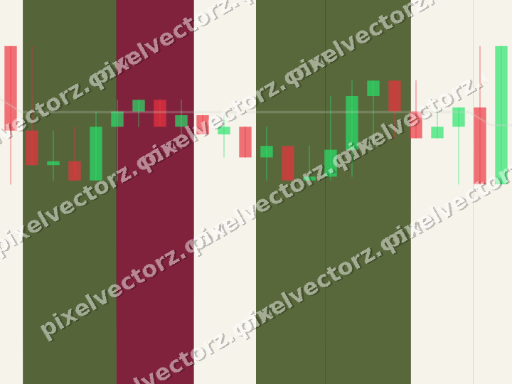 Glowing neon chart background in lime and pink