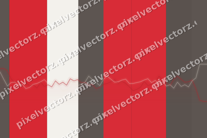 Glowing neon chart background in red and pale amber