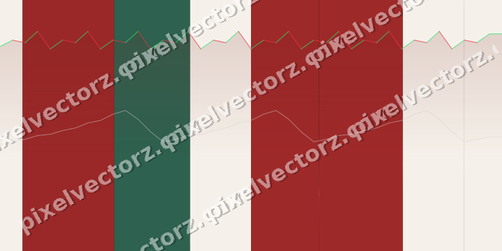 Glowing neon chart background in red and green
