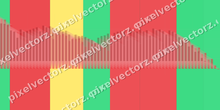 Glowing neon chart background in red and orange