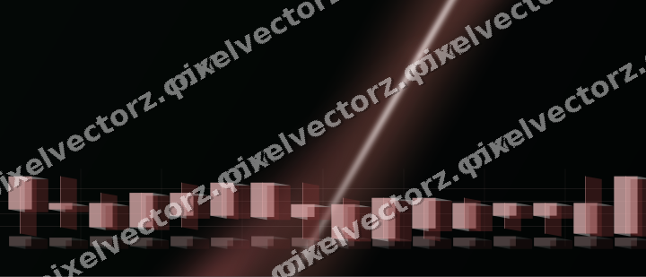 Glowing neon chart background in red and green
