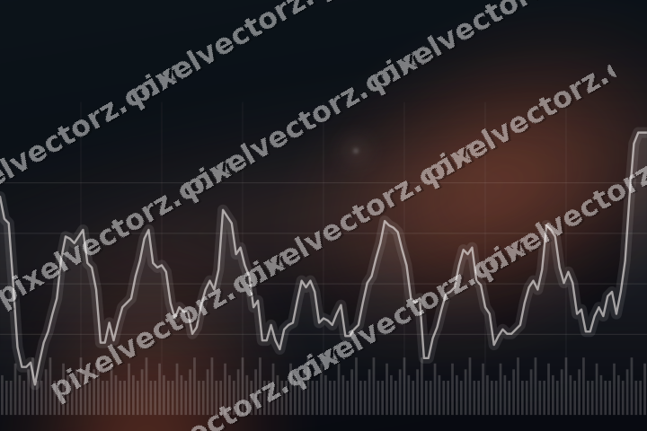 Glowing neon chart background in orange and cyan