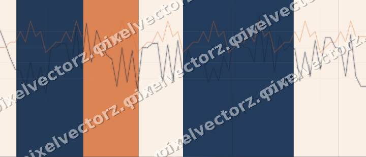 Glowing neon chart background in blue and orange