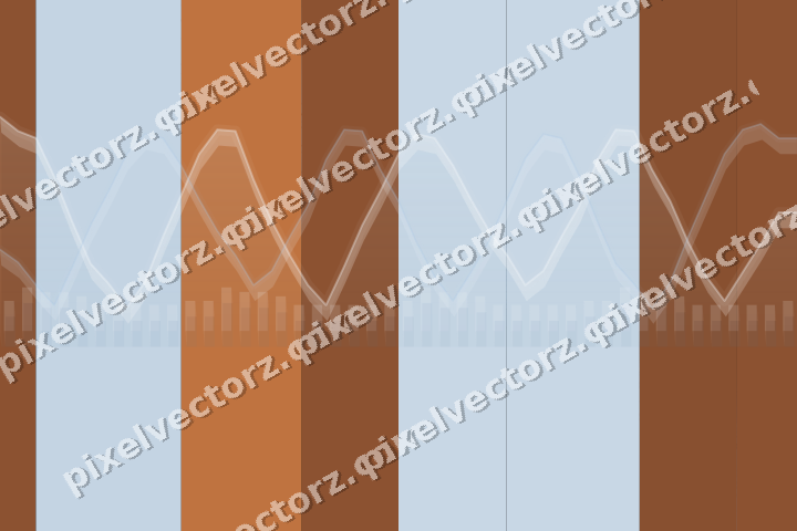 Glowing neon chart background in blue and orange