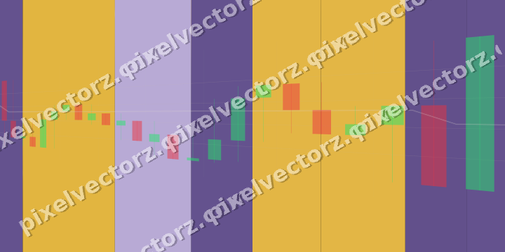 Glowing neon chart background in amber and purple
