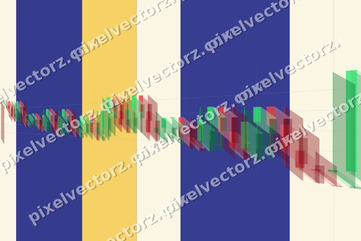 Glowing neon chart background in dark blue and amber