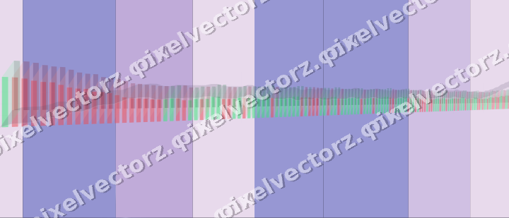 Glowing neon chart background in purple and blue