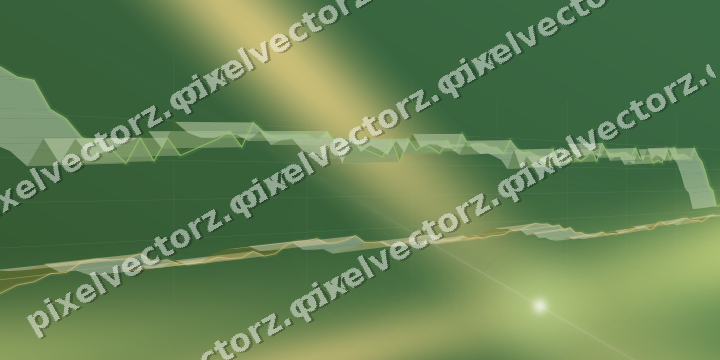 Glowing neon chart background in lime and yellow