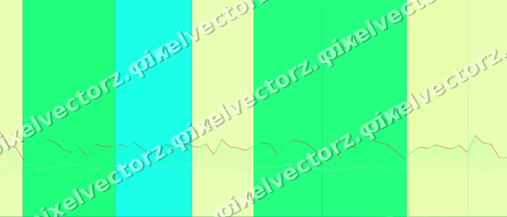Glowing neon chart background in green and lime
