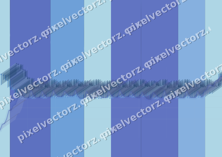 Glowing neon chart background in blue and cyan