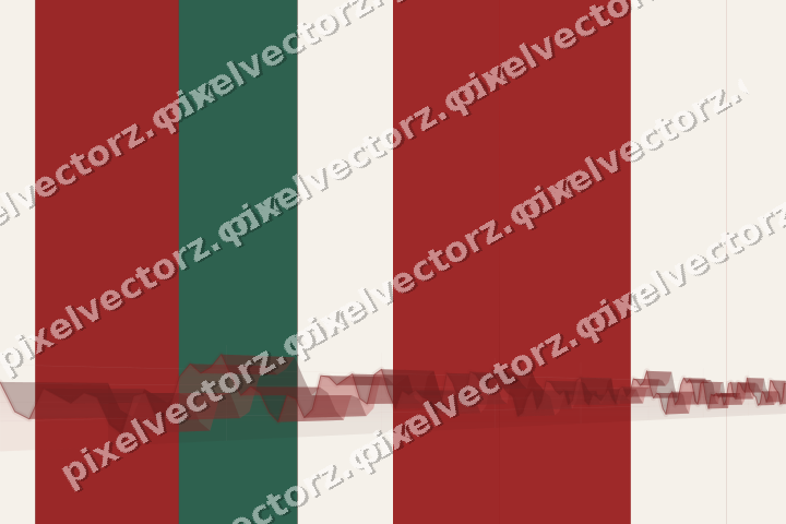 Glowing neon chart background in red and green