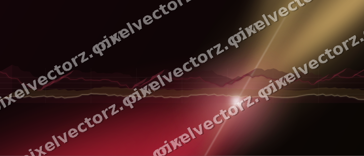 Glowing neon chart background in pink and red