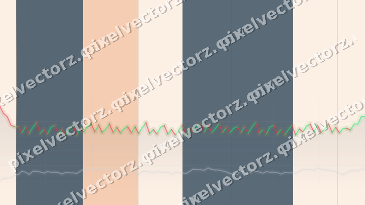 Glowing neon chart background in blue and orange