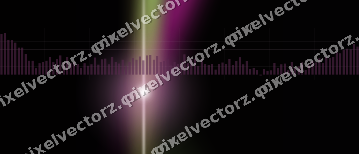Glowing neon chart background in magenta and lime