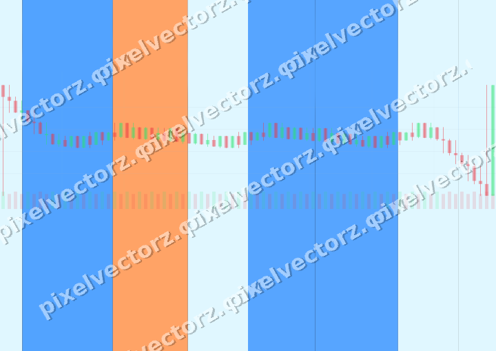 Glowing neon chart background in blue and red
