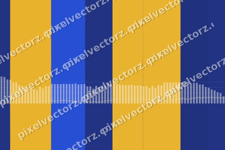 Glowing neon chart background in amber and blue
