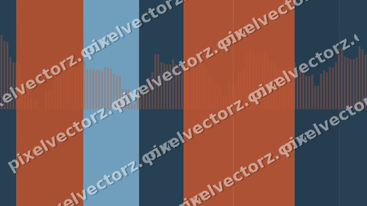 Soft pastel chart background in orange and cyan