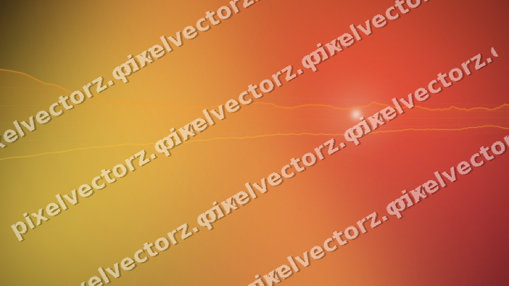 Glowing neon chart background in orange and amber