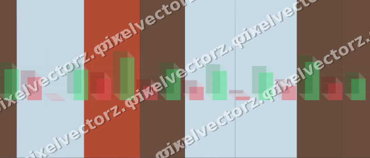 Glowing neon chart background in cyan and red