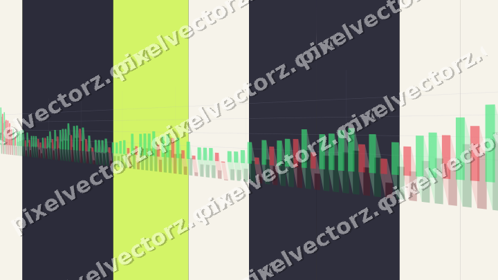 Glowing neon chart background in blue and purple