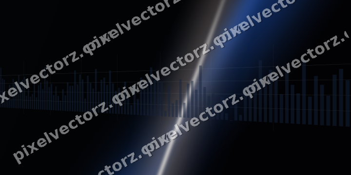Glowing neon chart background in blue and red