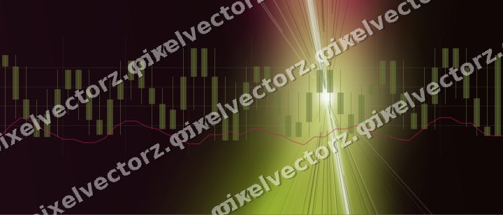 Glowing neon chart background in lime and pink