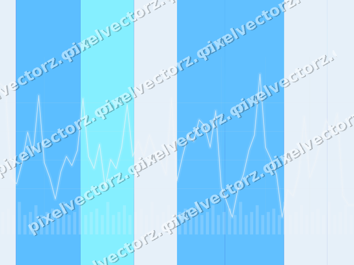 Glowing neon chart background in cyan and blue