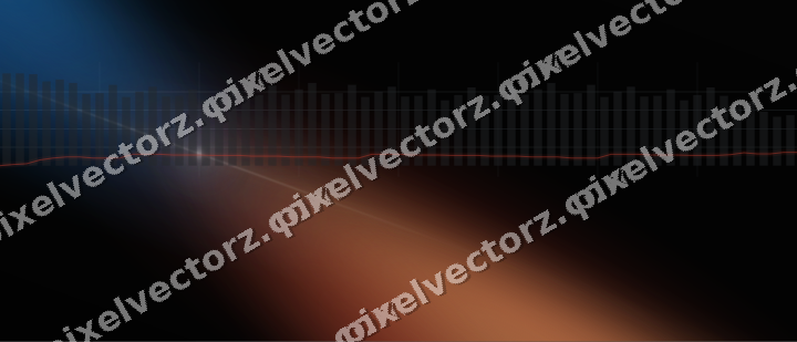 Glowing neon chart background in blue and red
