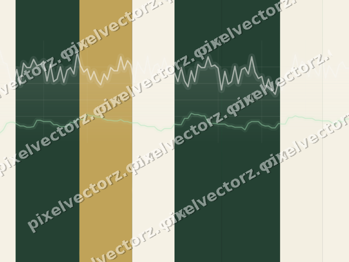 Glowing neon chart background in green and amber